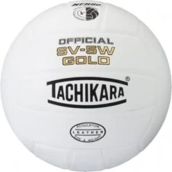 Tachikara SV5WGold Leather Game Volleyball, White Best Price