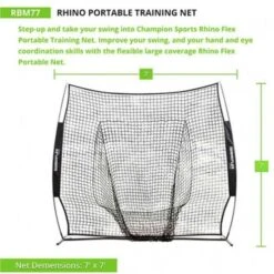 Champion Rhino Flex 7'x7' Portable Pitching & Batting Catch Net Promotions -Ball Sports Store a32 864 3 550x550 1