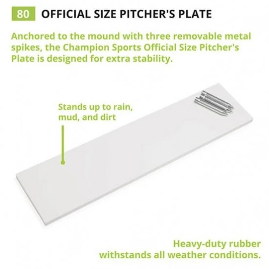 Champion Official Size Pitcher's Plate, 80 Promotions 6 Champion Official Size Pitcher's Plate, 80 Promotions - Image 4