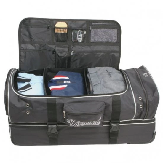 Diamond Deluxe Pro Umpire Gear Bag, 33"Lx15"Wx16"H Promotions 3 Diamond Deluxe Pro Umpire Gear Bag, 33"Lx15"Wx16"H Promotions