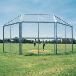 10' X 10', W/ Full Hood Permanent Baseball/Softball Backstop, BSCL10HW Promotions