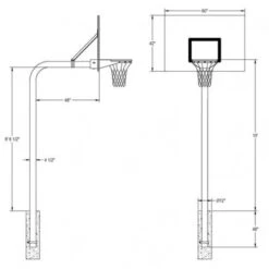 Bison 4-1/2'' Gooseneck Basketball Hoop W/ Rectangular Backboard, PR60 Promotions -Ball Sports Store a55 144 new 02 550x550 1