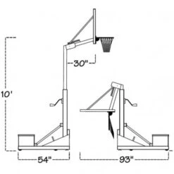 First Team Rampage Turbo Portable Basketball Hoop Promotions -Ball Sports Store a55 274 diagram 550x550 1