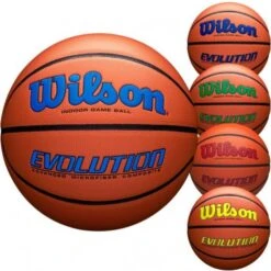 Wilson Intermediate 28.5 Evolution Basketball, Navy, Royal, Green, Scarlet Promotions