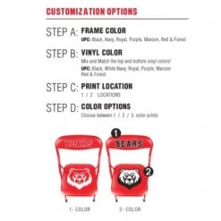Stadium Universal Folding Basketball Chair, W/ 2-Color Artwork Promotions -Ball Sports Store a55 757 colors custom 550x550 1